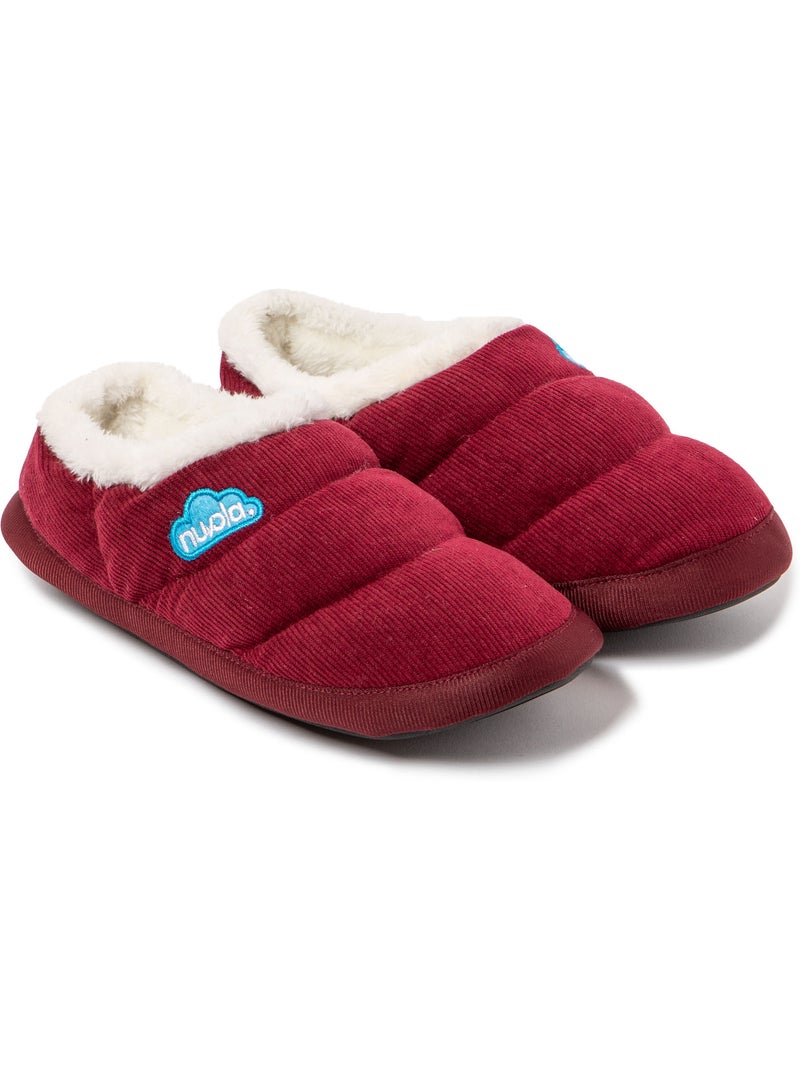 Chaussons unisexes Nuvola avec semelle en gomme Bordeaux - Kiabi