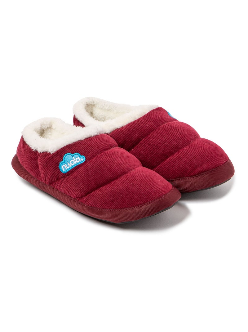 Chaussons unisexes Nuvola avec semelle en gomme Bordeaux - Kiabi