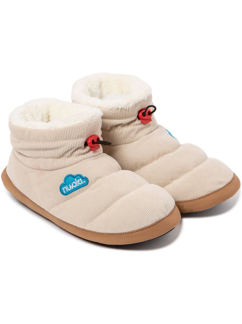 Chaussons unisexes Nuvola avec semelle en gomme Crème - Kiabi