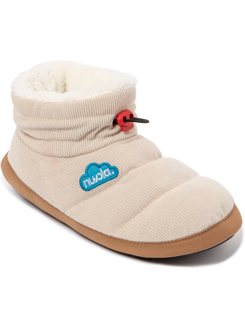 Chaussons unisexes Nuvola avec semelle en gomme Crème - Kiabi