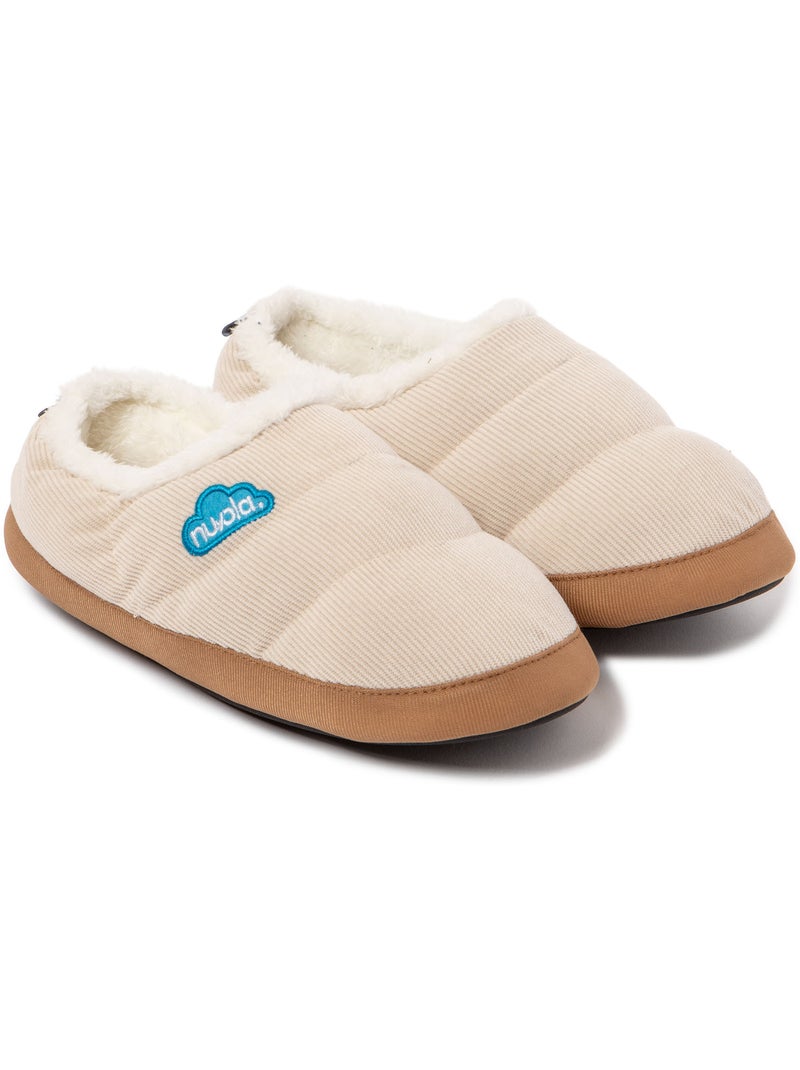 Chaussons unisexes Nuvola avec semelle en gomme Crème - Kiabi