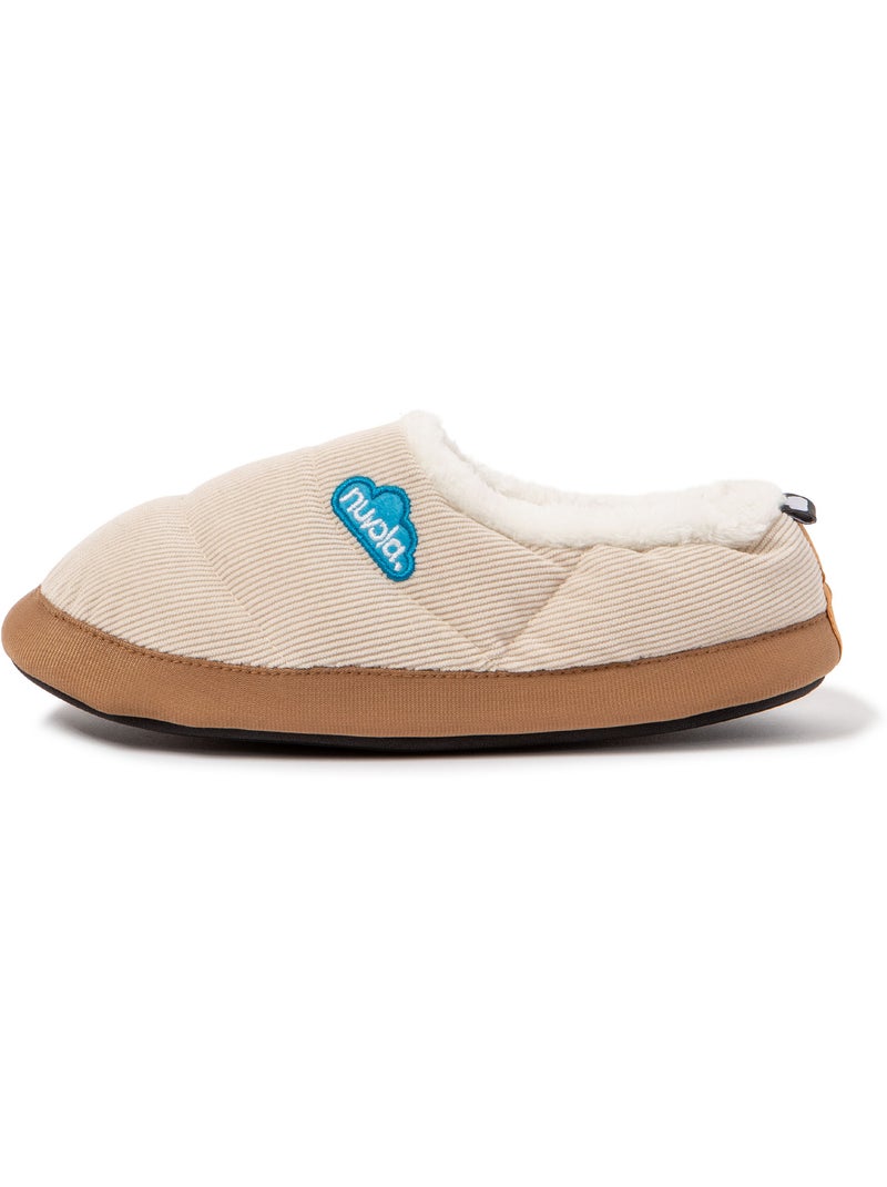 Chaussons unisexes Nuvola avec semelle en gomme Crème - Kiabi