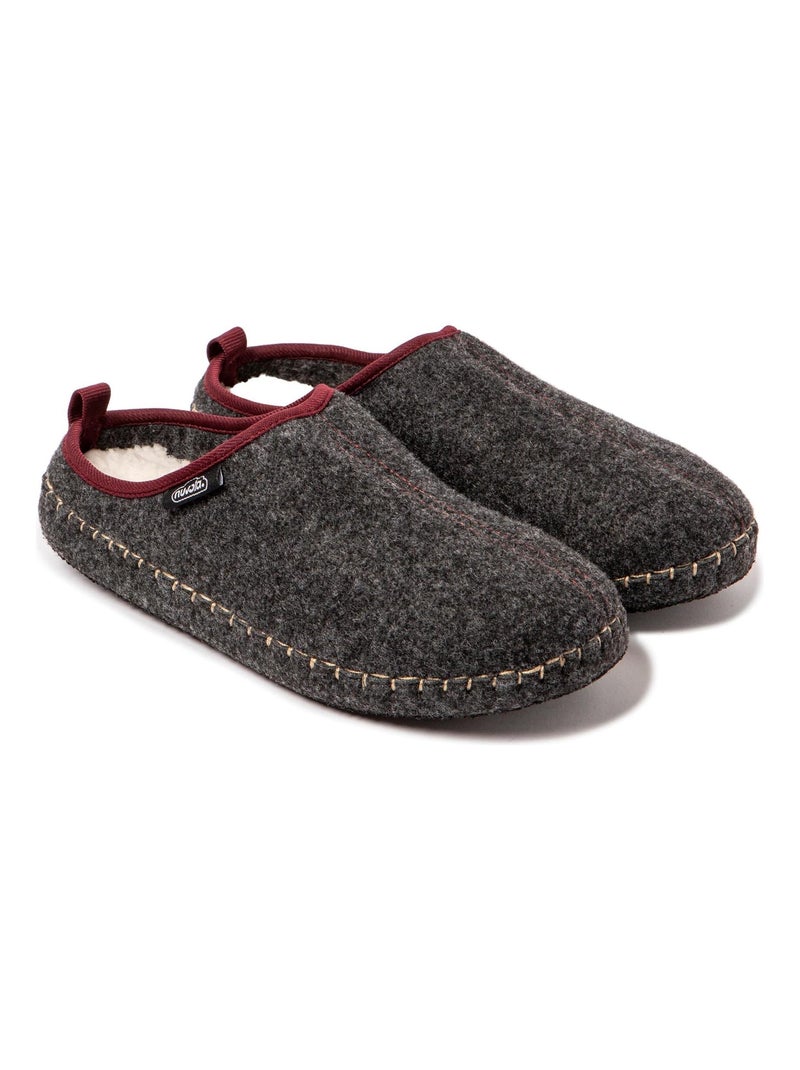 Chaussons unisexes Nuvola avec semelle en gomme. Gris Bordeaux - Kiabi