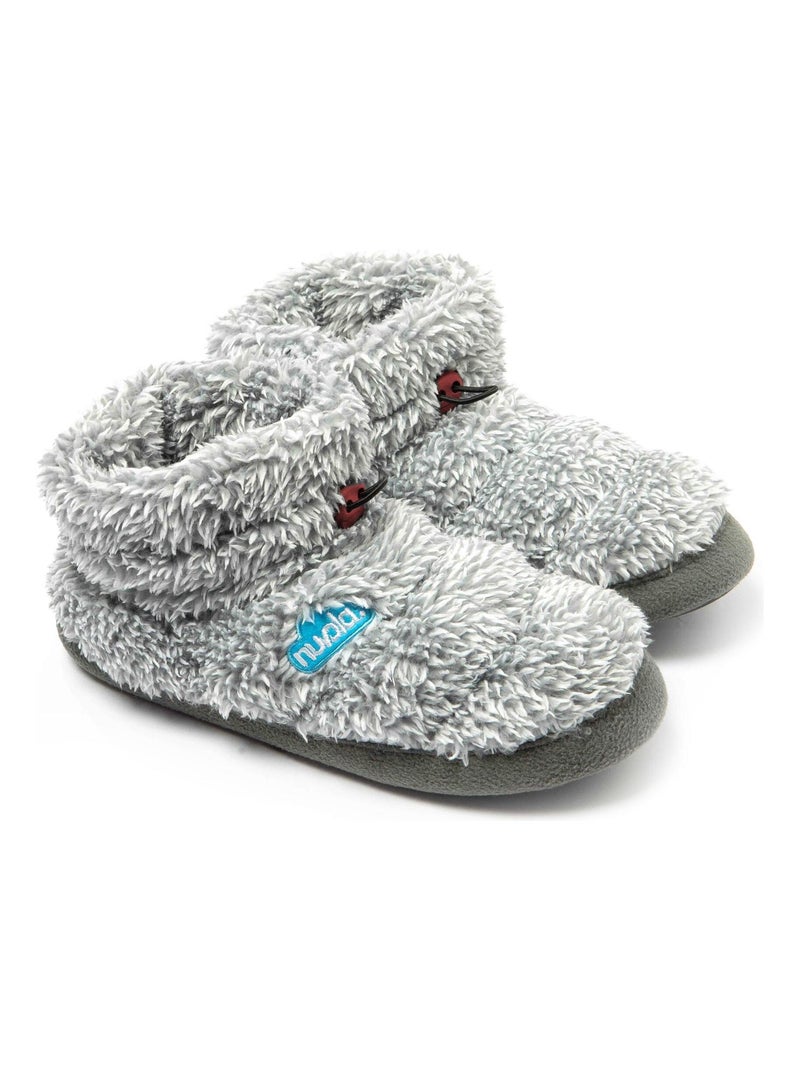 Chaussons unisexes Nuvola avec semelle en gomme Gris - Kiabi