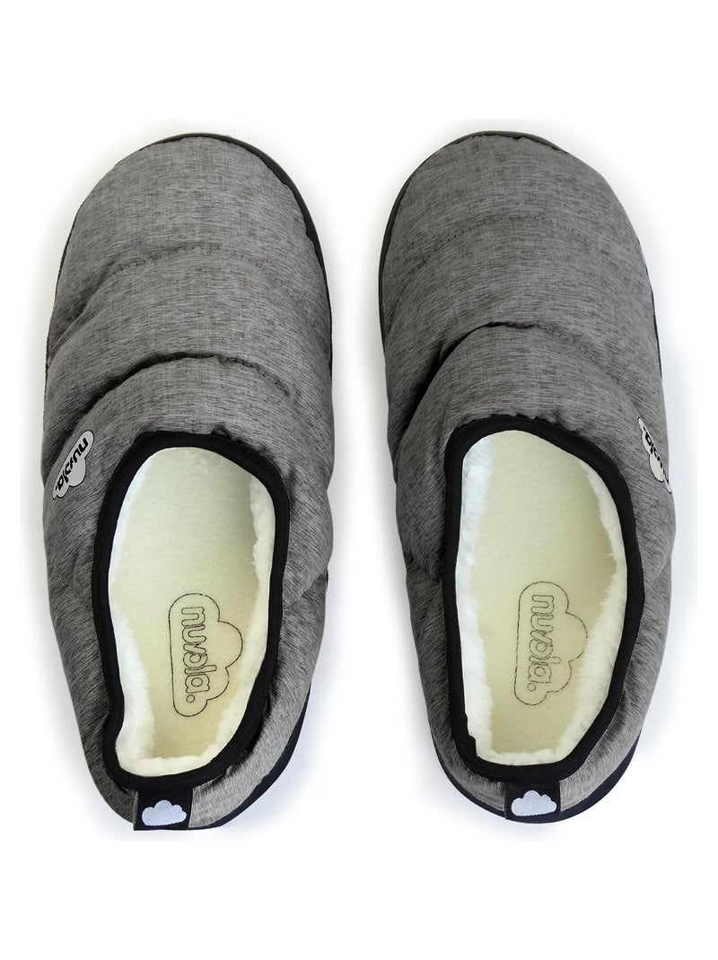 Chaussons unisexes Nuvola avec semelle en gomme Gris - Kiabi