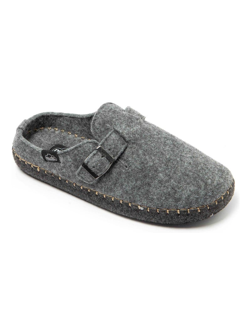 Chaussons unisexes Nuvola avec semelle en gomme Gris - Kiabi