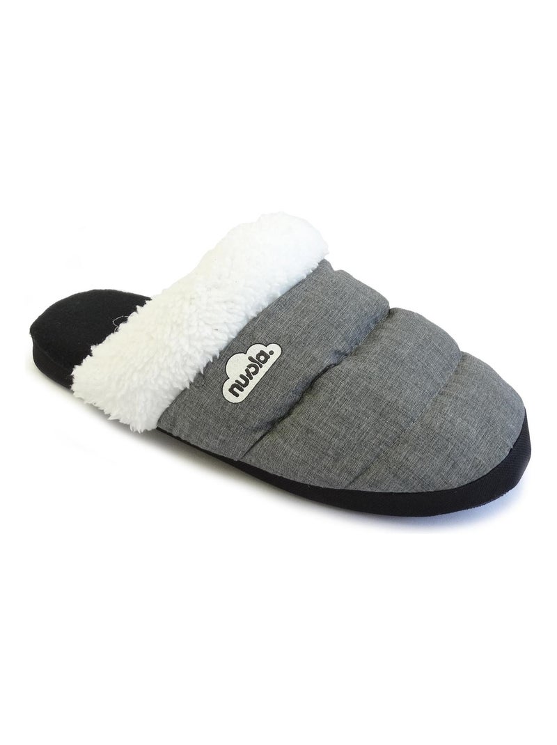 Chaussons unisexes Nuvola avec semelle en gomme Gris - Kiabi