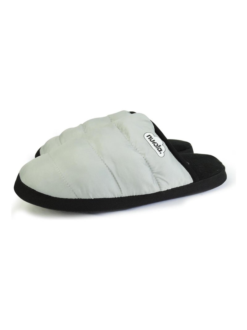 Chaussons unisexes Nuvola avec semelle en gomme Gris - Kiabi