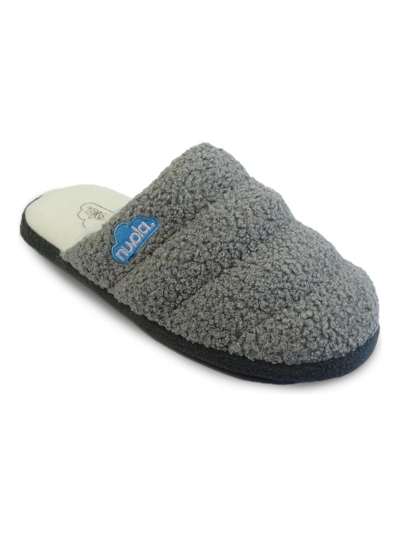 Chaussons unisexes Nuvola avec semelle en gomme Gris - Kiabi