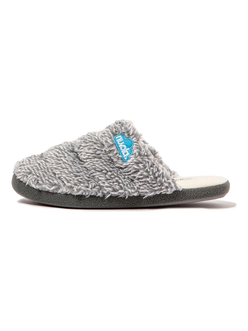 Chaussons unisexes Nuvola avec semelle en gomme Gris - Kiabi