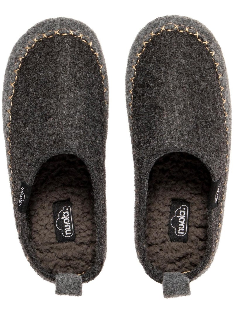 Chaussons unisexes Nuvola avec semelle en gomme. Gris foncé - Kiabi