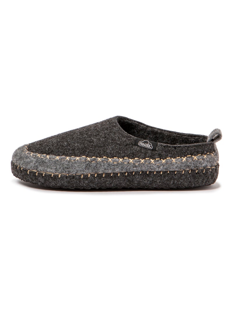 Chaussons unisexes Nuvola avec semelle en gomme. Gris foncé - Kiabi