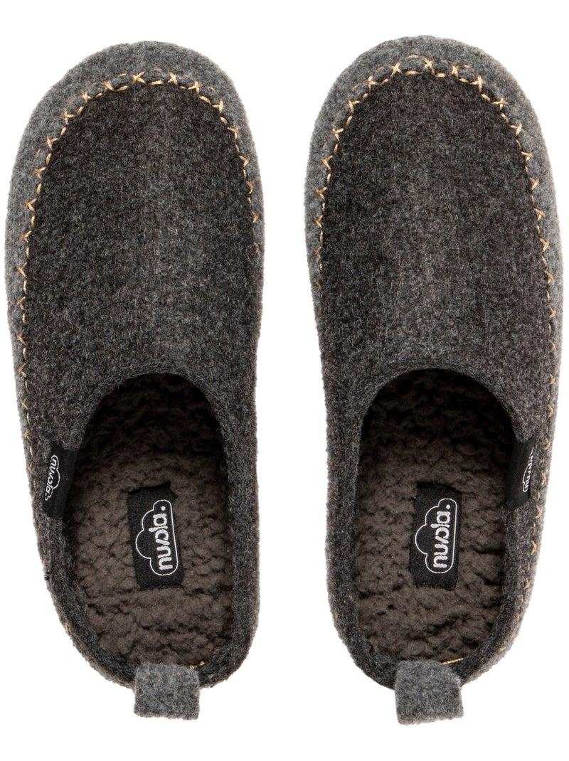 Chaussons unisexes Nuvola avec semelle en gomme. Gris foncé - Kiabi