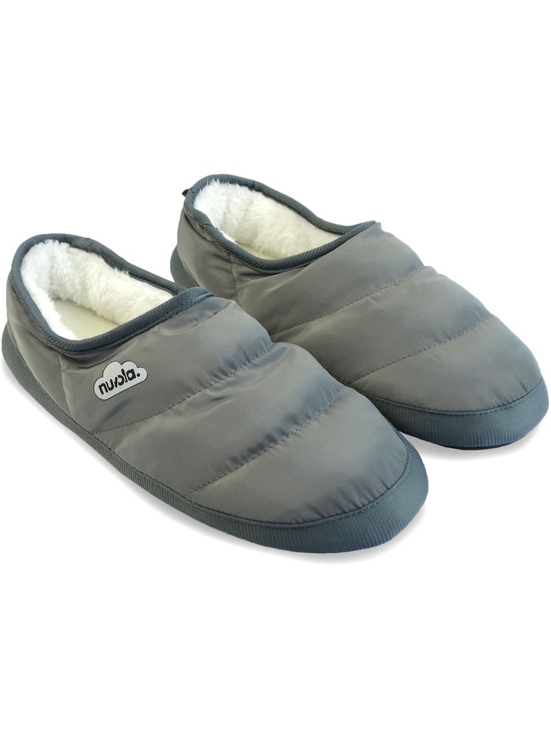 Chaussons unisexes Nuvola avec semelle en gomme Gris Gris - Kiabi