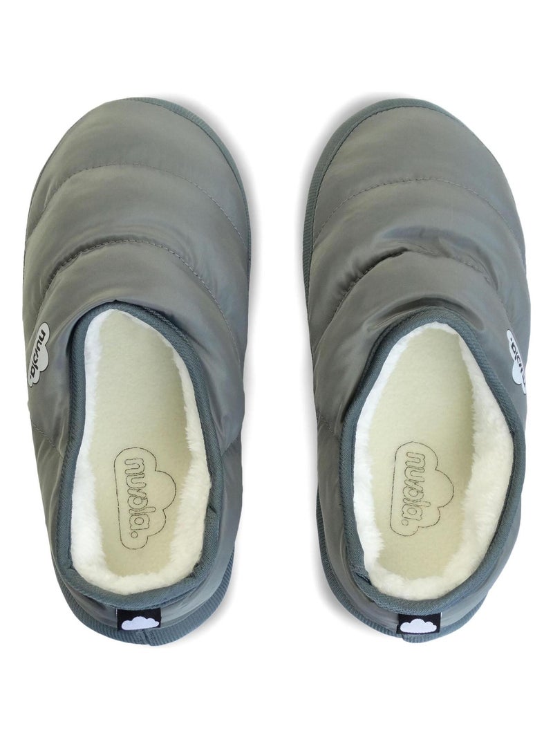 Chaussons unisexes Nuvola avec semelle en gomme Gris Gris - Kiabi