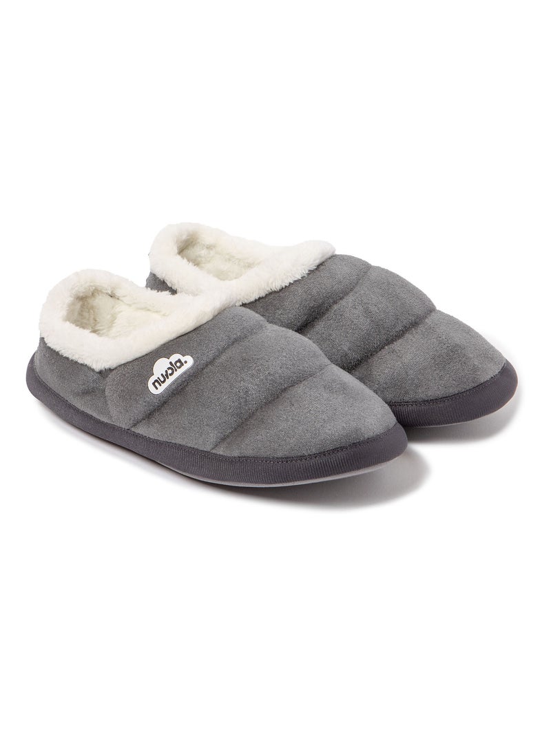 Chaussons unisexes Nuvola avec semelle en gomme Gris Gris - Kiabi