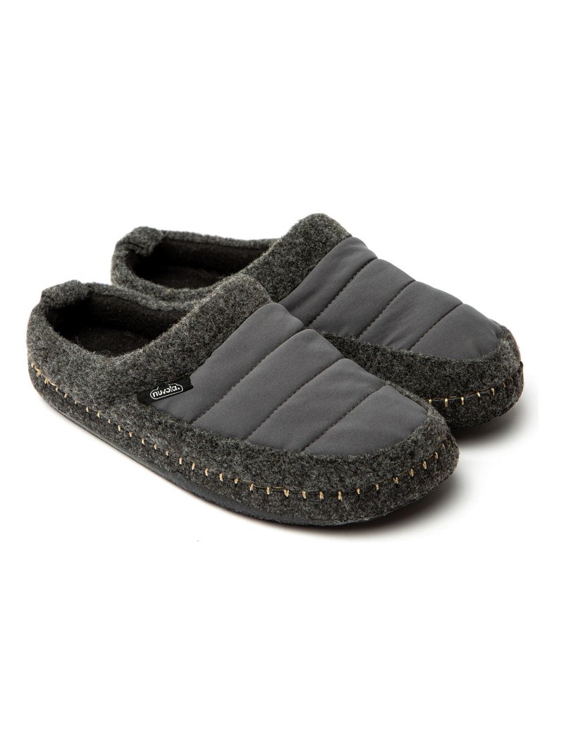 Chaussons unisexes Nuvola avec semelle en gomme Gris Gris - Kiabi