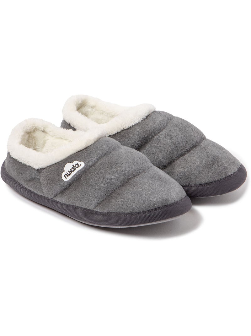 Chaussons unisexes Nuvola avec semelle en gomme Gris Gris - Kiabi