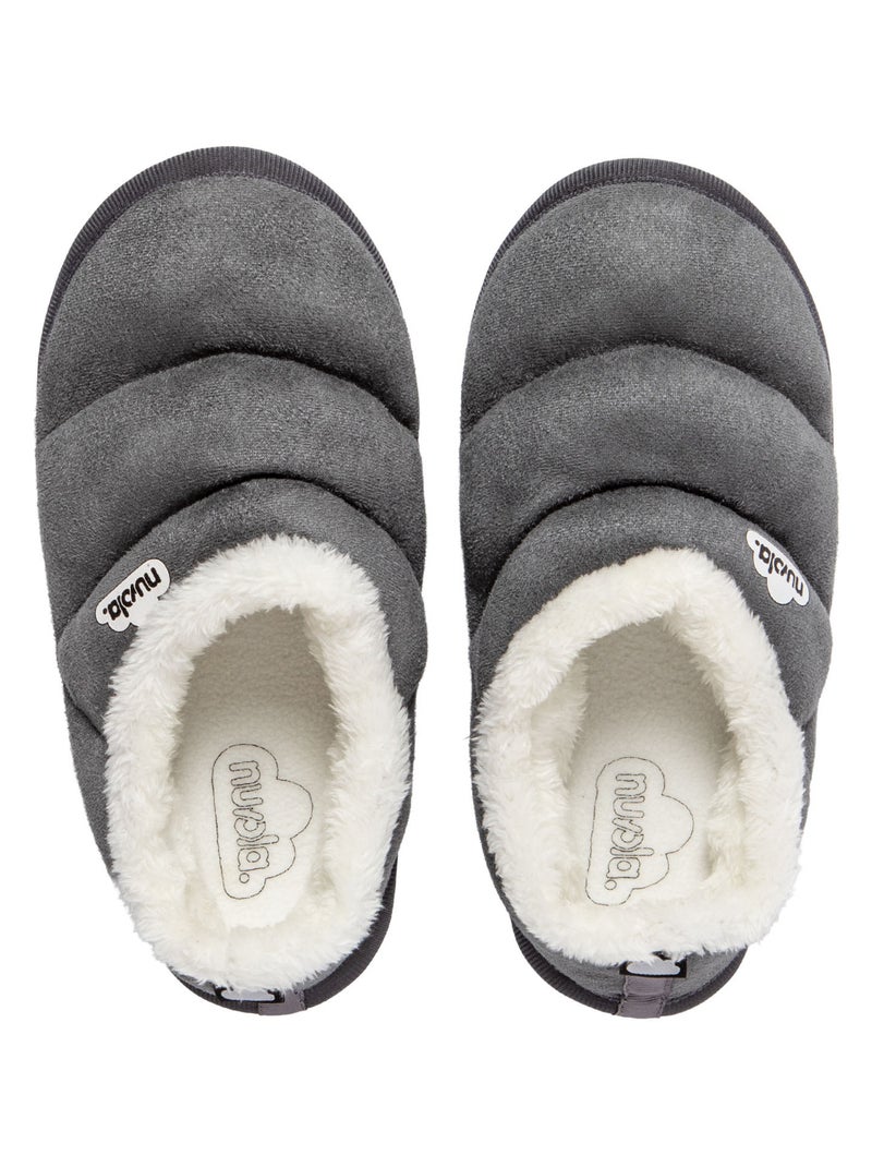 Chaussons unisexes Nuvola avec semelle en gomme Gris Gris - Kiabi