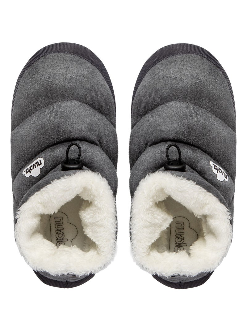 Chaussons unisexes Nuvola avec semelle en gomme Gris Gris - Kiabi