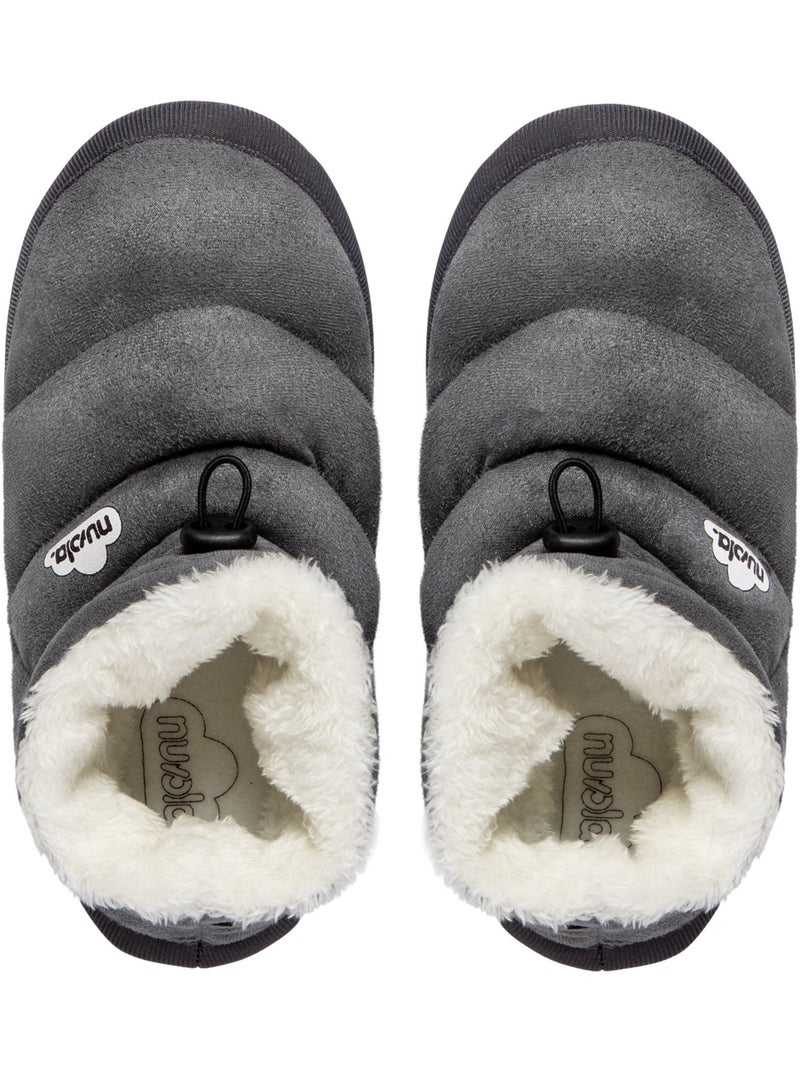 Chaussons unisexes Nuvola avec semelle en gomme Gris Gris - Kiabi