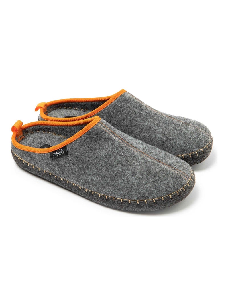Chaussons unisexes Nuvola avec semelle en gomme Gris Orange - Kiabi