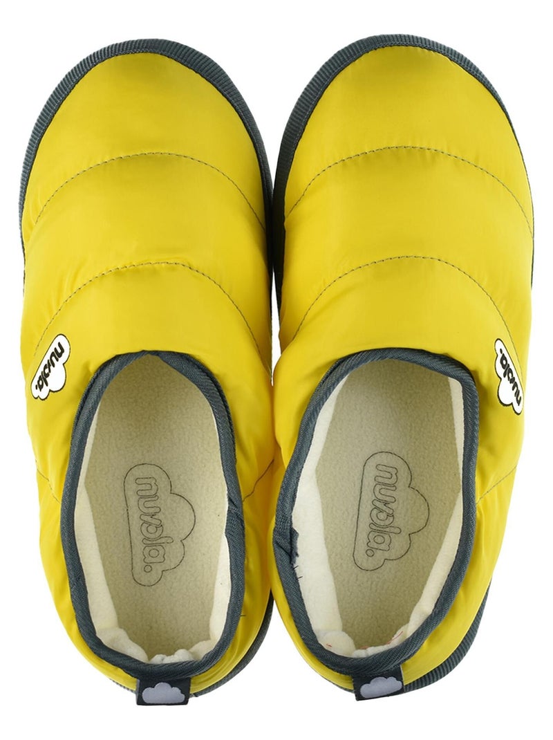 Chaussons unisexes Nuvola avec semelle en gomme Jaune - Kiabi