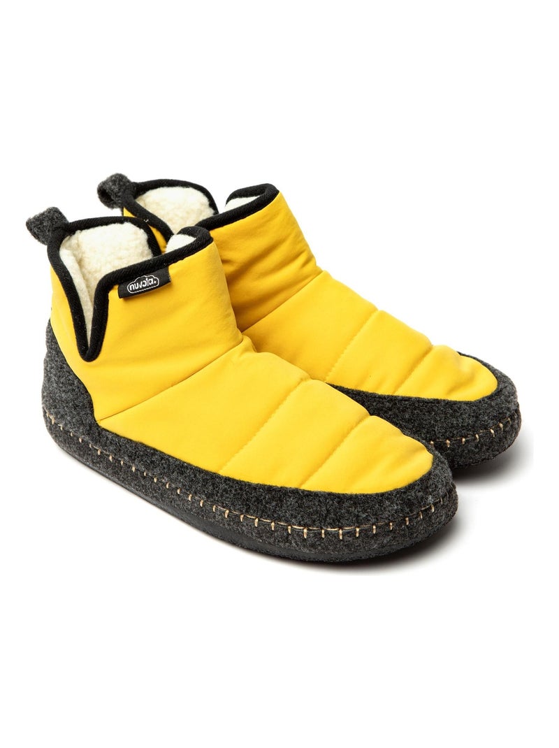 Chaussons unisexes Nuvola avec semelle en gomme Jaune moutarde - Kiabi