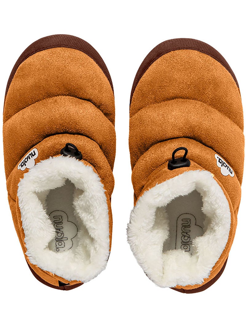 Chaussons unisexes Nuvola avec semelle en gomme Marron chocolat - Kiabi