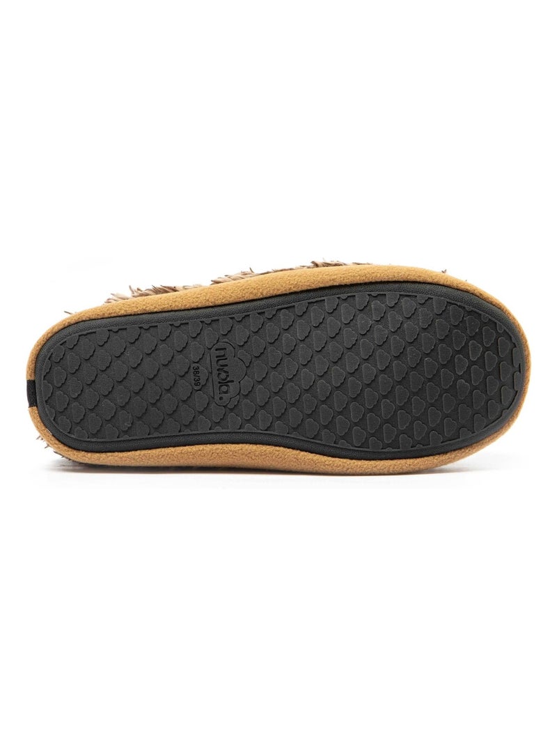 Chaussons unisexes Nuvola avec semelle en gomme Marron - Kiabi