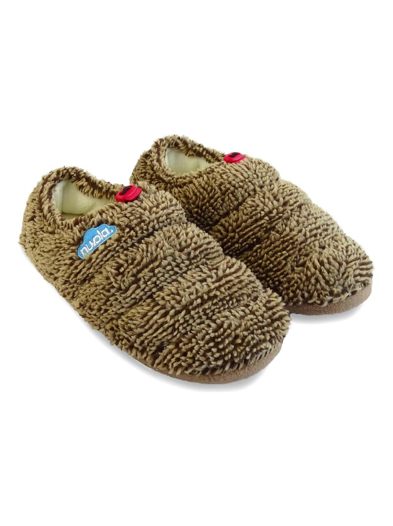 Chaussons unisexes Nuvola avec semelle en gomme Marron - Kiabi