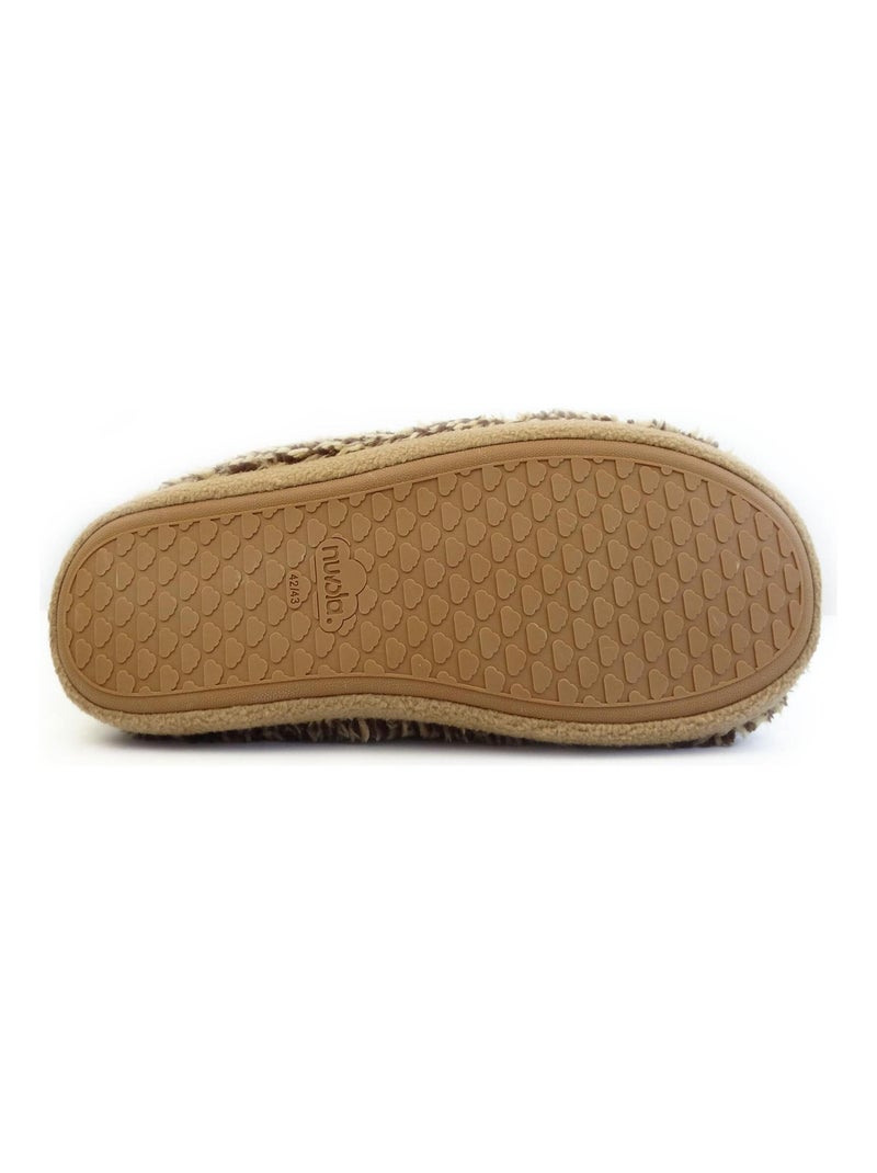 Chaussons unisexes Nuvola avec semelle en gomme Marron - Kiabi