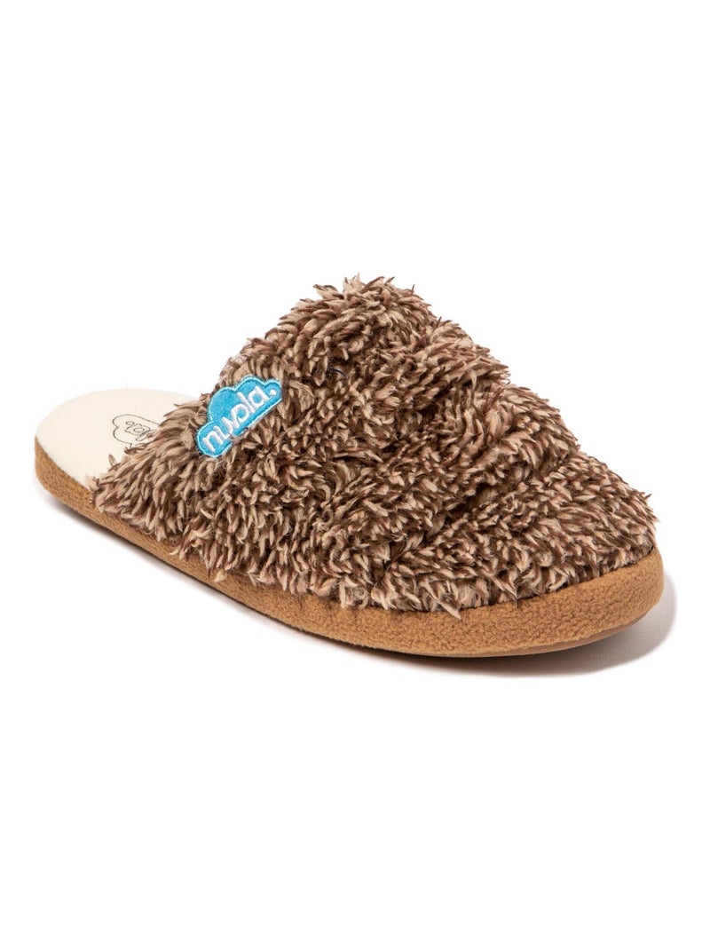 Chaussons unisexes Nuvola avec semelle en gomme Marron - Kiabi