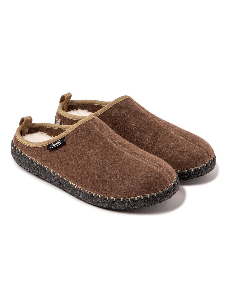 Chaussons unisexes Nuvola avec semelle en gomme. Marron - Kiabi