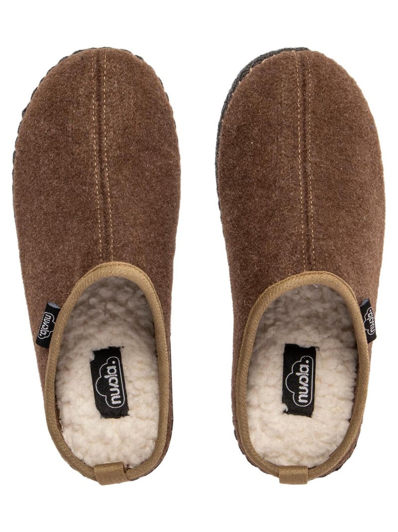 Chaussons unisexes Nuvola avec semelle en gomme. Marron - Kiabi