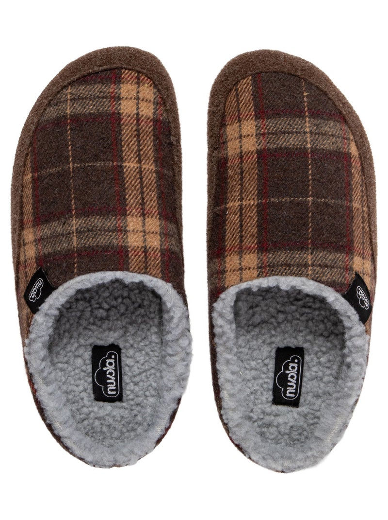 Chaussons unisexes Nuvola avec semelle en gomme Marron - Kiabi