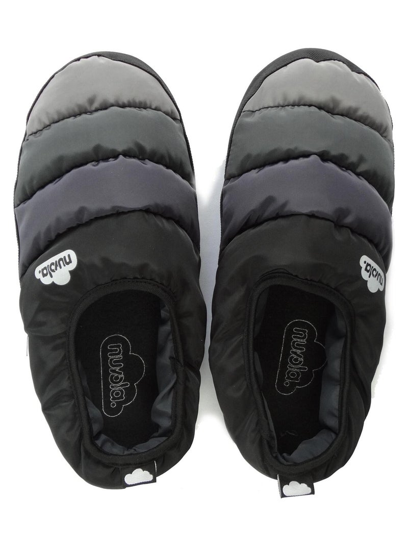 Chaussons unisexes Nuvola avec semelle en gomme Noir - Kiabi