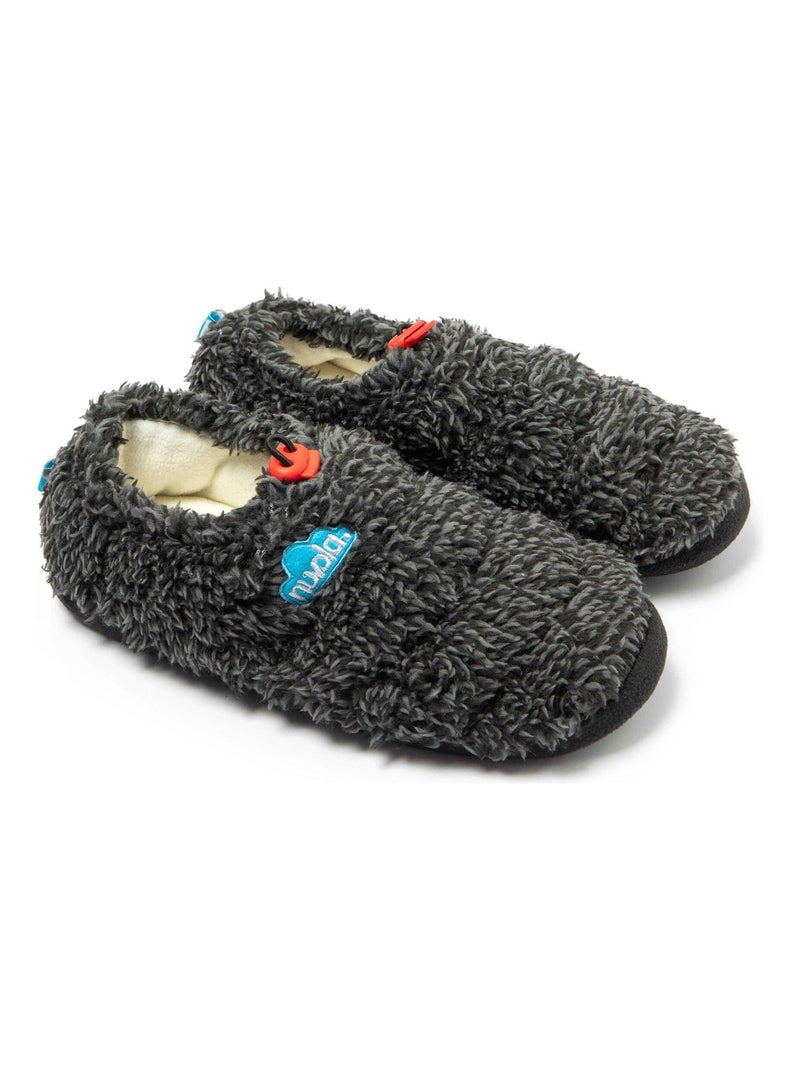 Chaussons unisexes Nuvola avec semelle en gomme Noir - Kiabi