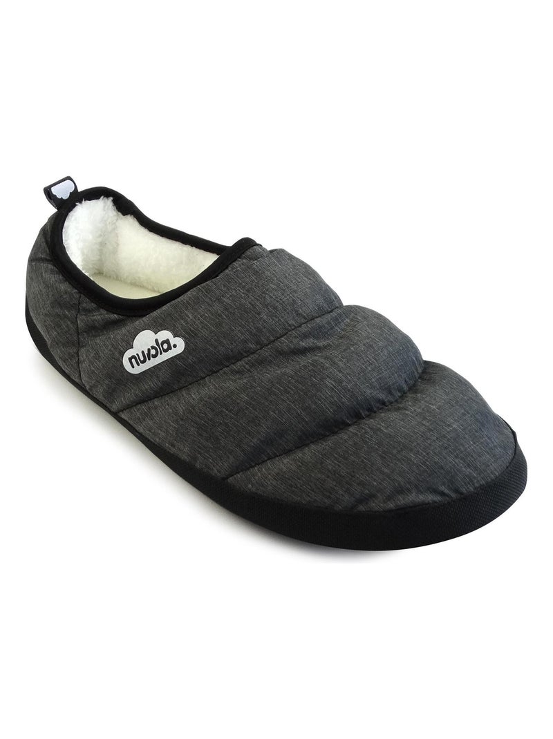 Chaussons unisexes Nuvola avec semelle en gomme Noir - Kiabi