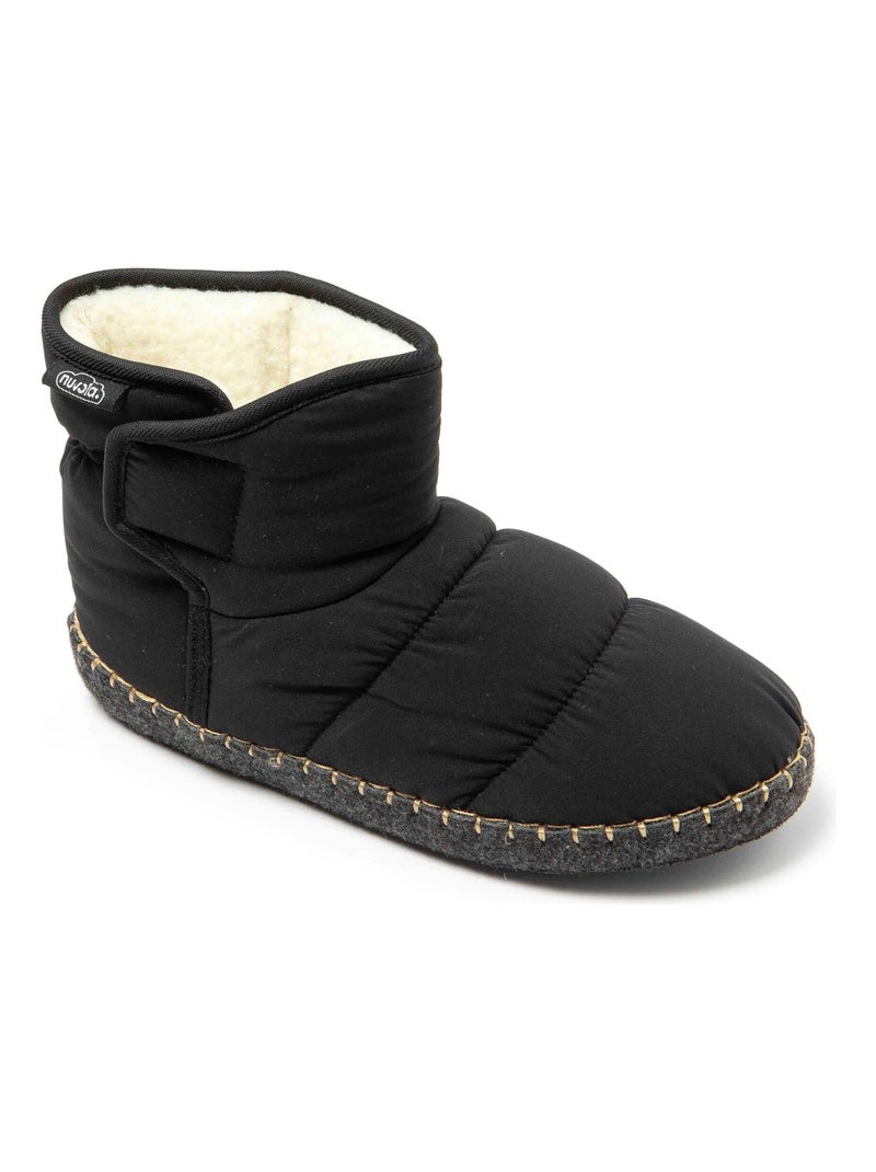 Chaussons unisexes Nuvola avec semelle en gomme Noir - Kiabi