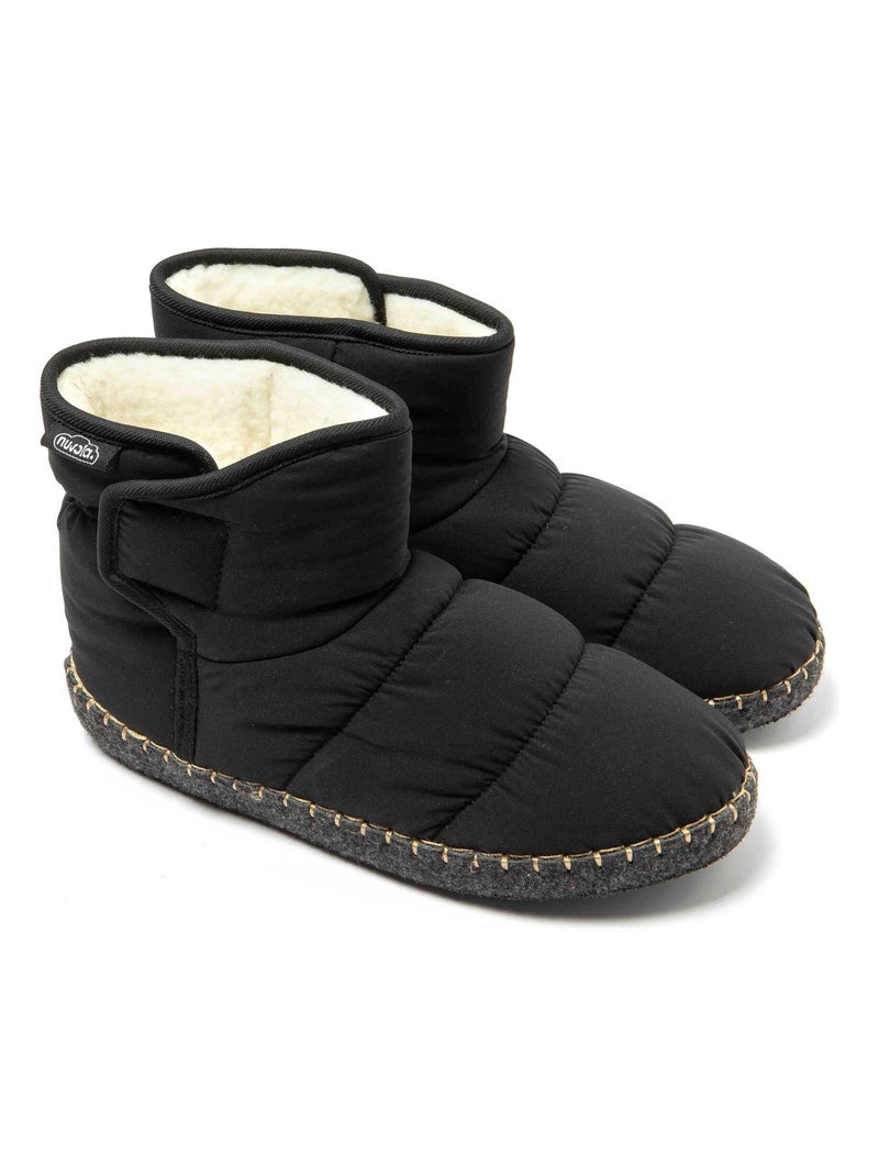 Chaussons unisexes Nuvola avec semelle en gomme Noir - Kiabi