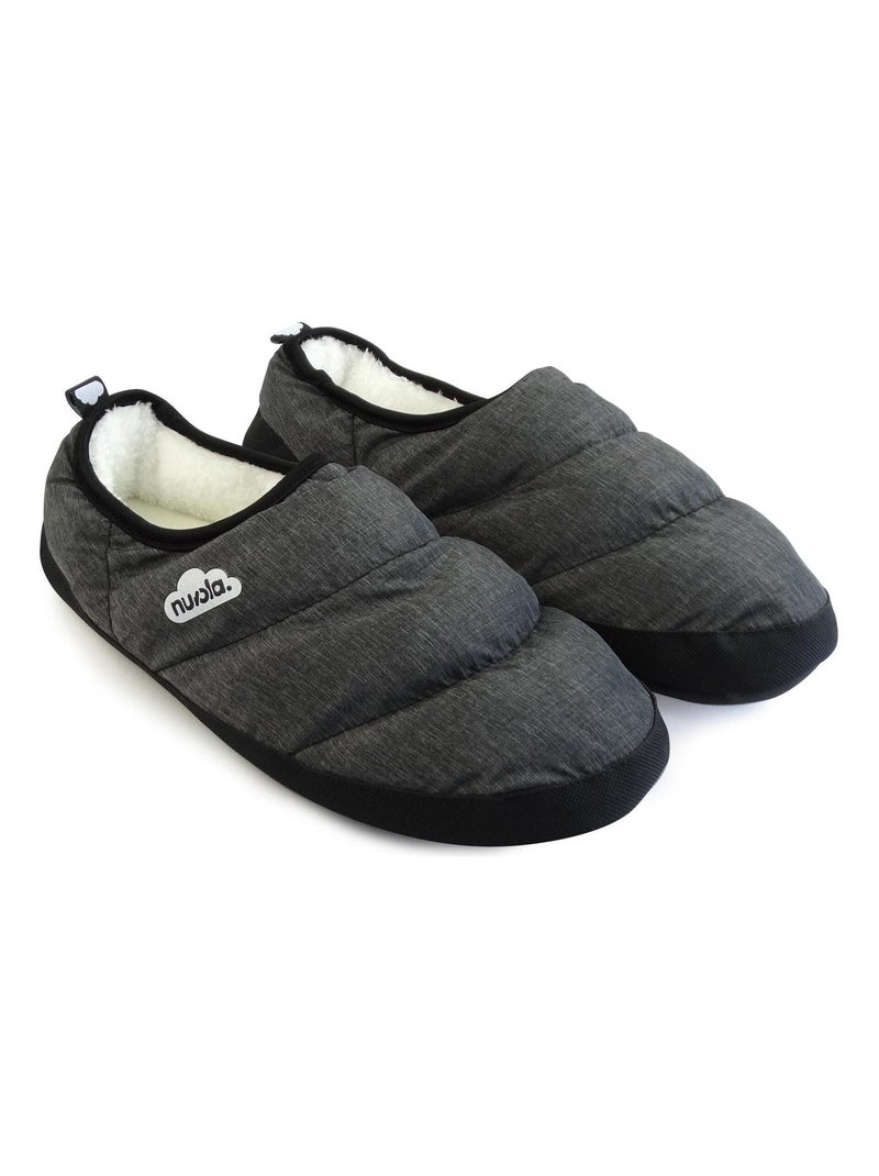 Chaussons unisexes Nuvola avec semelle en gomme Noir - Kiabi