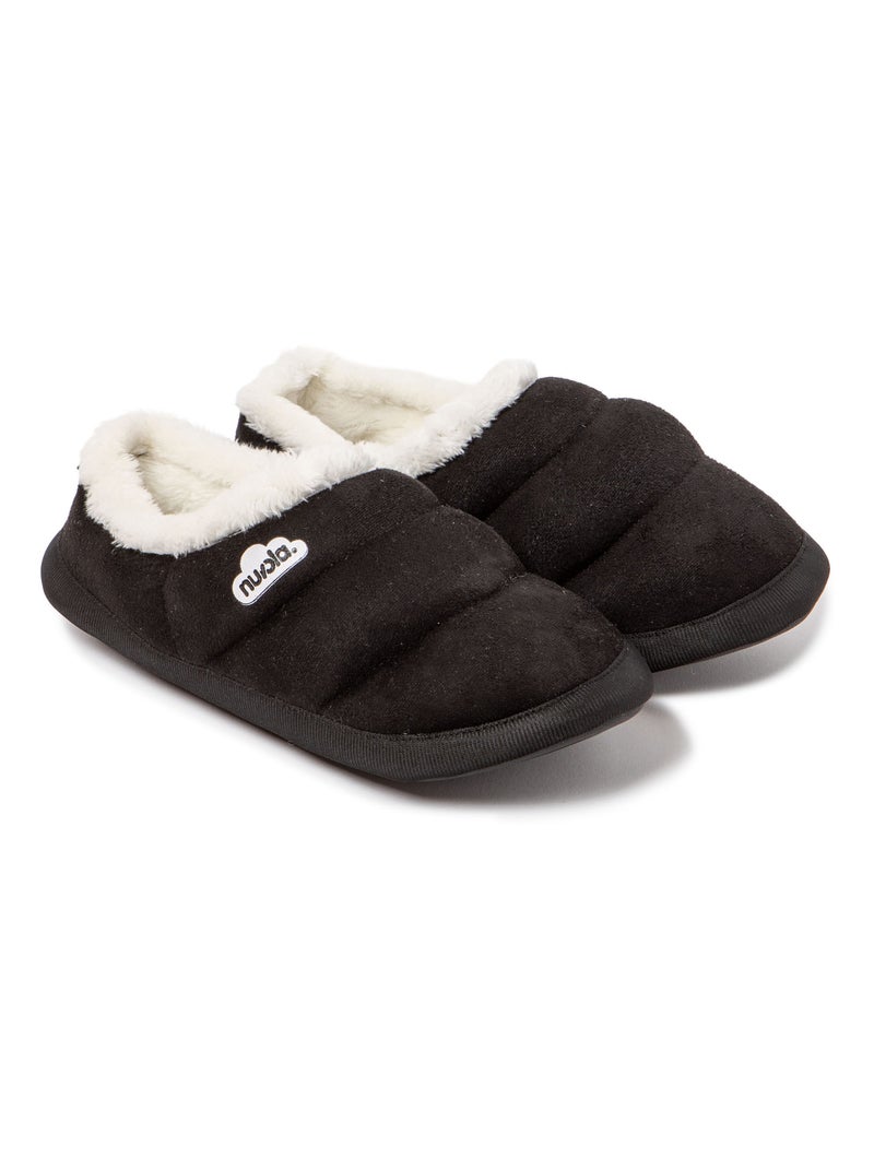 Chaussons unisexes Nuvola avec semelle en gomme Noir - Kiabi