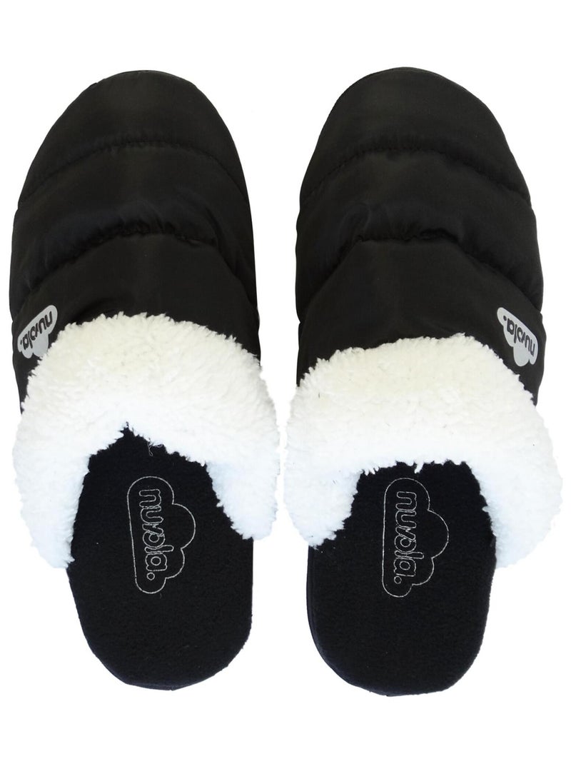 Chaussons unisexes Nuvola avec semelle en gomme Noir - Kiabi