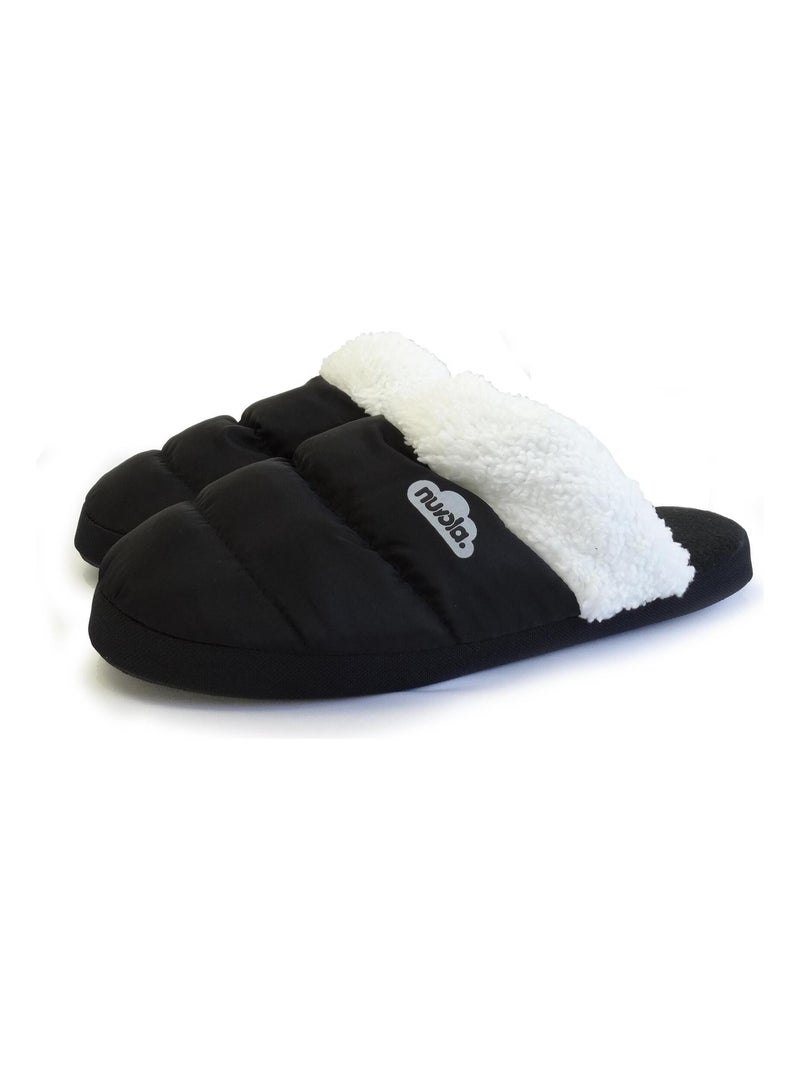 Chaussons unisexes Nuvola avec semelle en gomme Noir - Kiabi