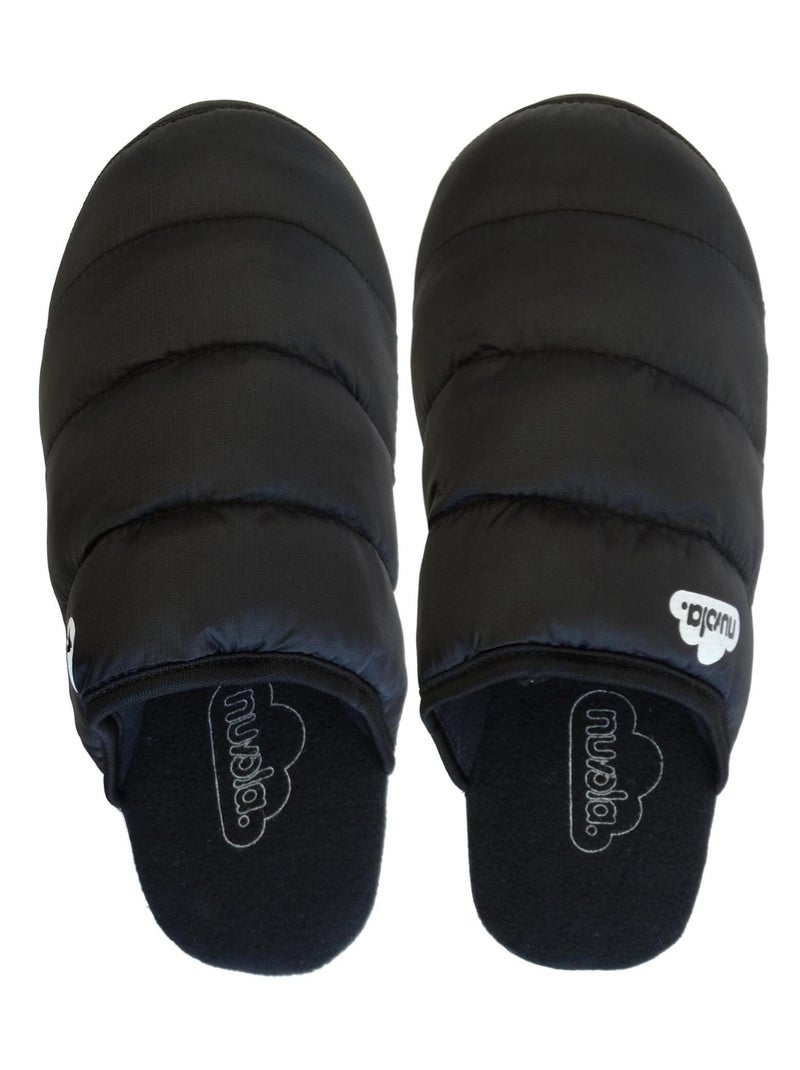 Chaussons unisexes Nuvola avec semelle en gomme Noir - Kiabi