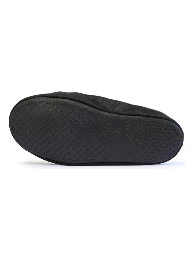 Chaussons unisexes Nuvola avec semelle en gomme Noir - Kiabi