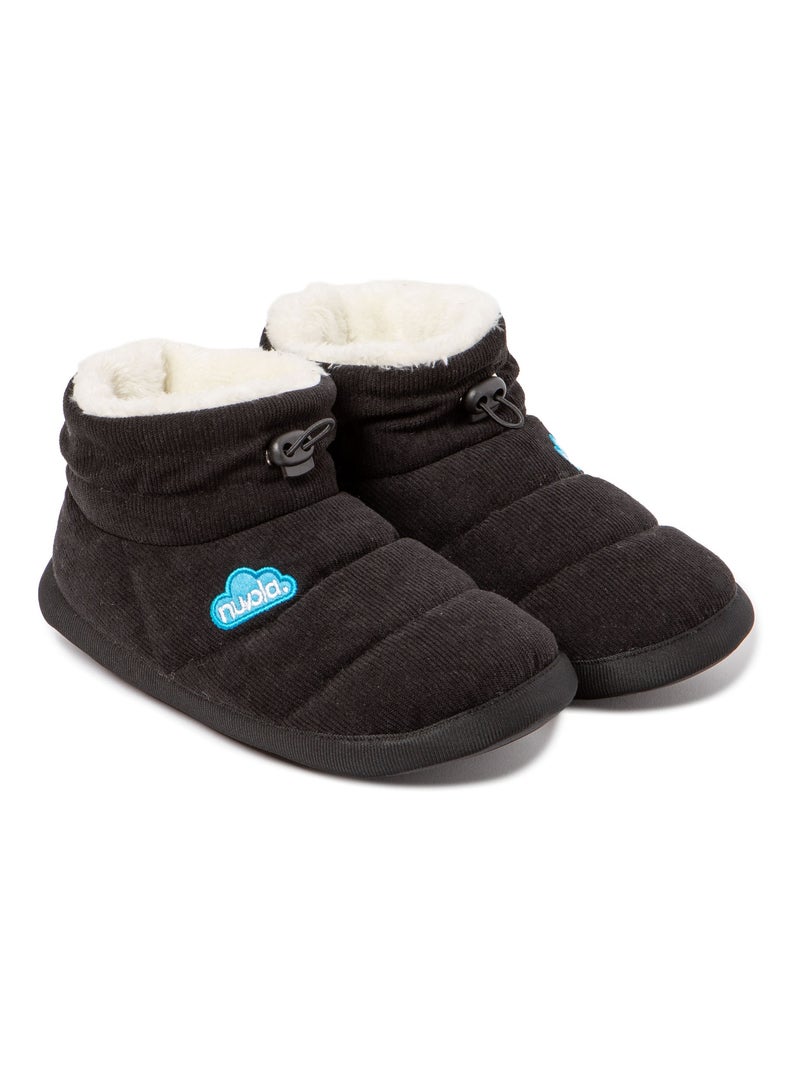 Chaussons unisexes Nuvola avec semelle en gomme Noir - Kiabi