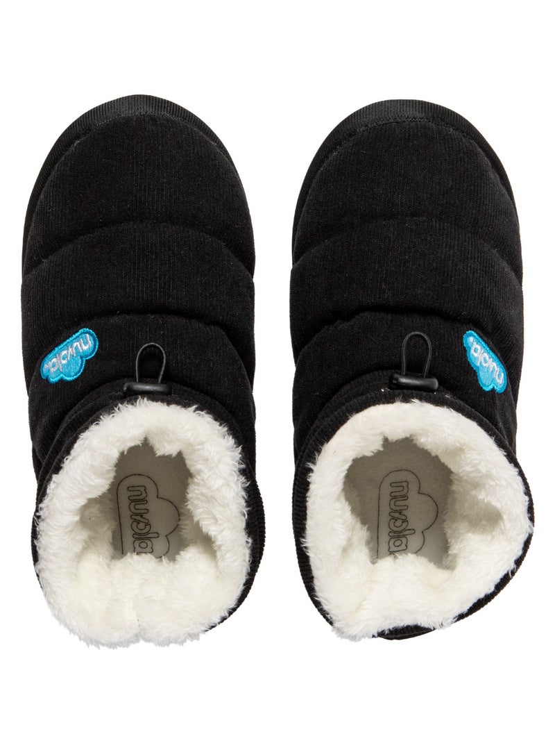 Chaussons unisexes Nuvola avec semelle en gomme Noir - Kiabi