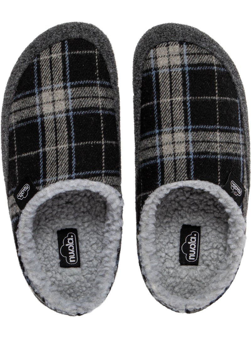 Chaussons unisexes Nuvola avec semelle en gomme Noir - Kiabi